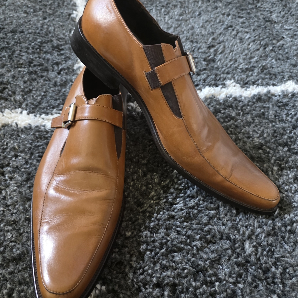 Donald J. Pliner Brown Leather Derbys Size 13